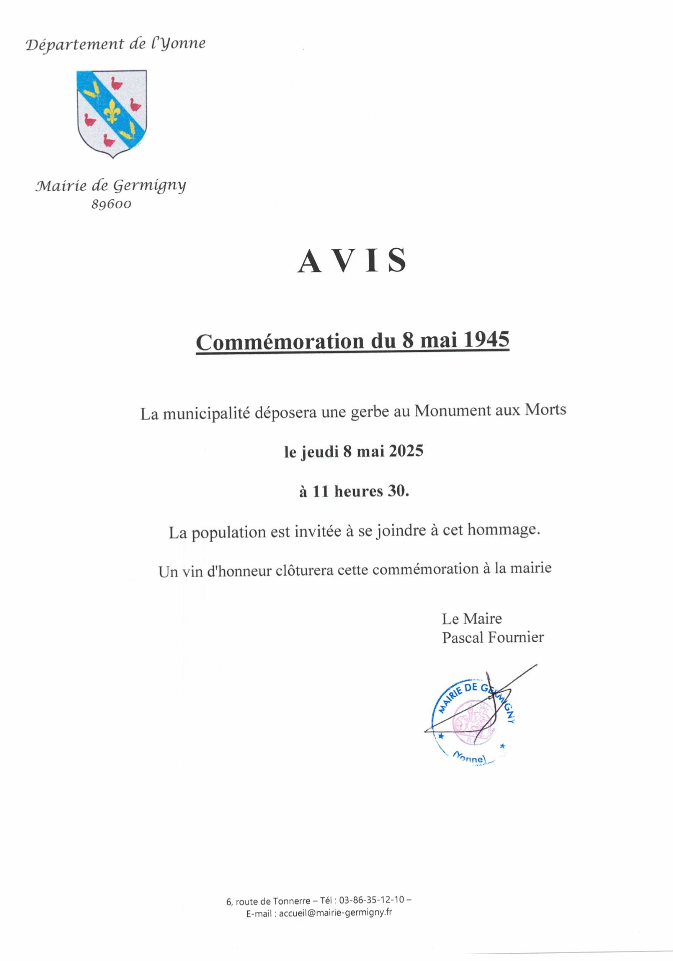 Cérémonie 8 mai 1945