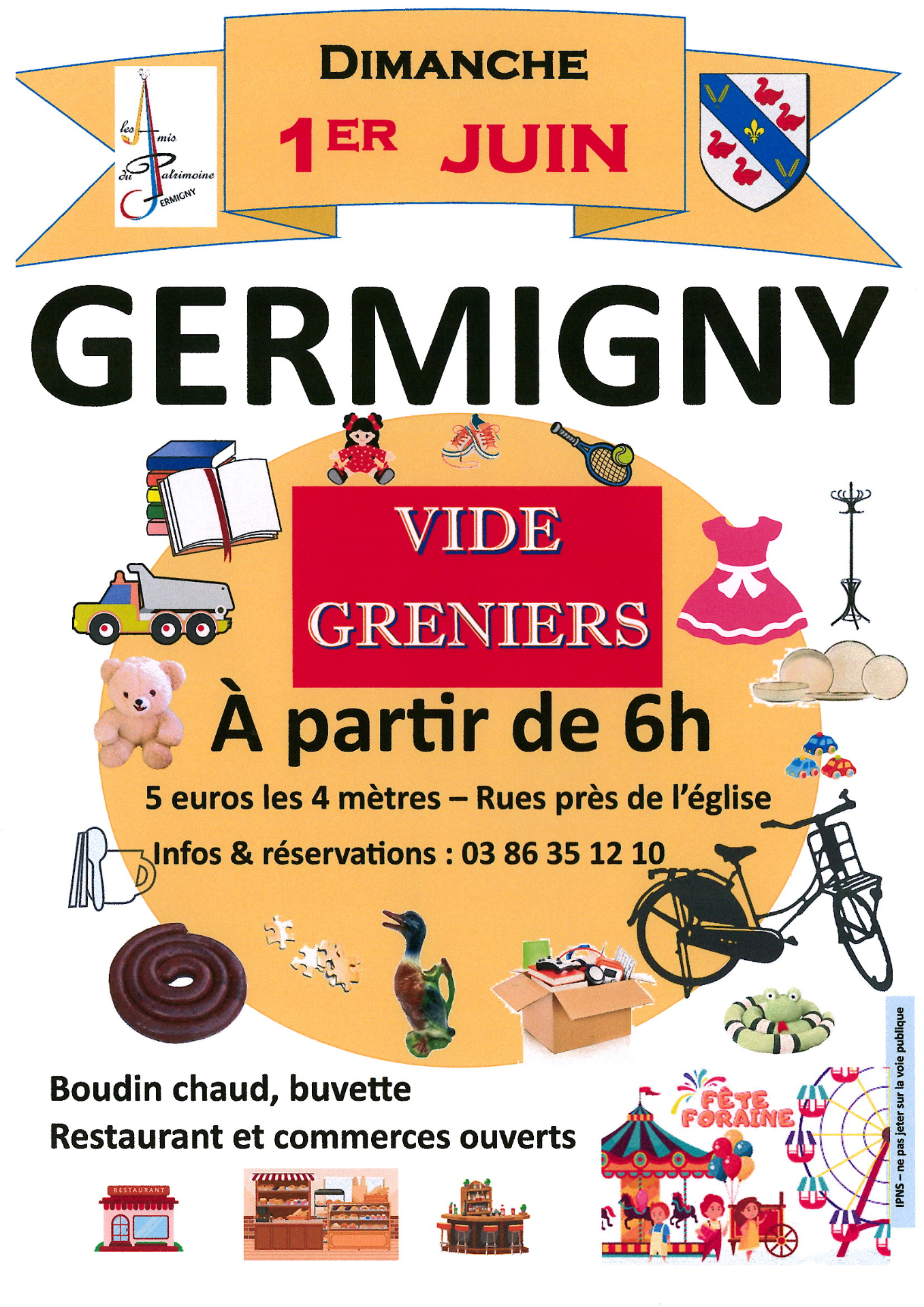 Vide greniers dimanche 1er juin 2025 - Fête foraine samedi et dimanche 